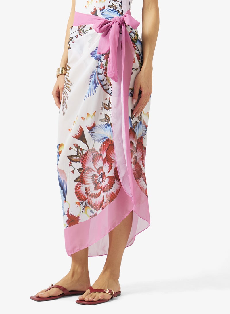 ELLA Printed Swimsuit With Sarong - Image 4