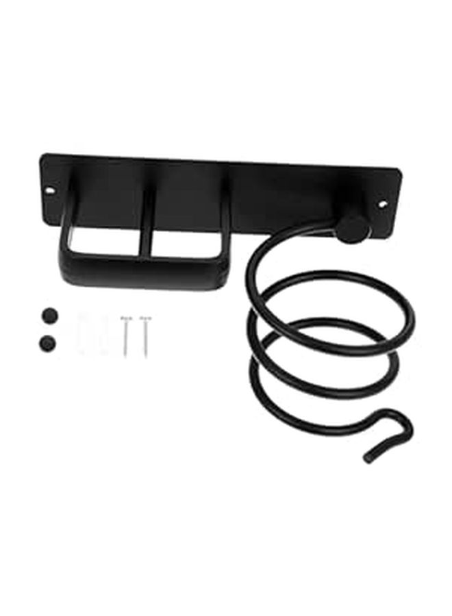 Wall Mounted Hair Dryer Holder Stand With Curler Organizer Storage Rack Easy Install - Image 1