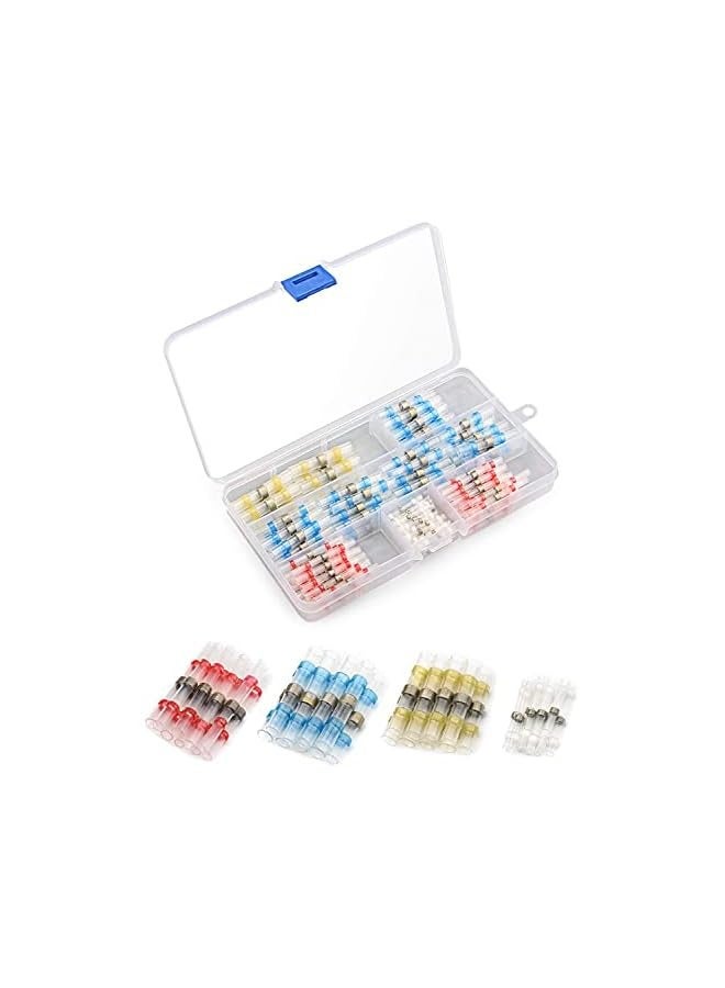erorex 120 PCS Solder Seal Wire Connectors, Heat Shrink Butt Connectors, Waterproof and Insulated Electrical Wire Terminals, Butt Splice - Image 1