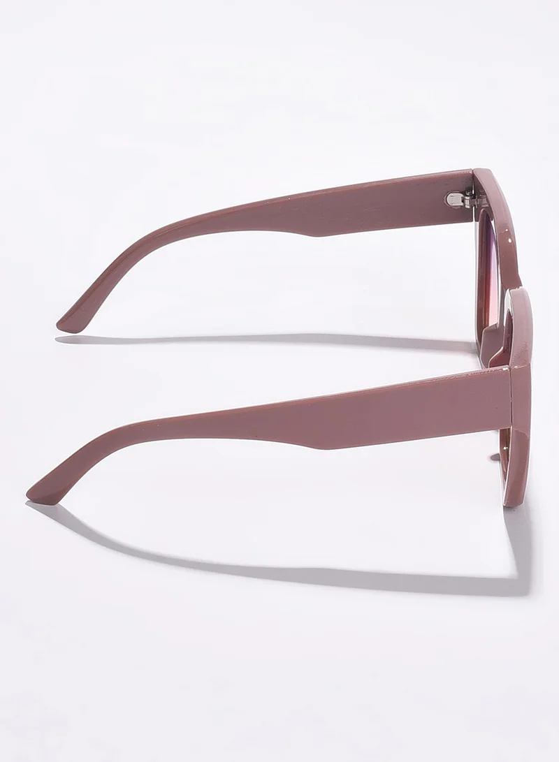 صوص هاوت Mirrored Lens Brown Butterfly Sunglasses