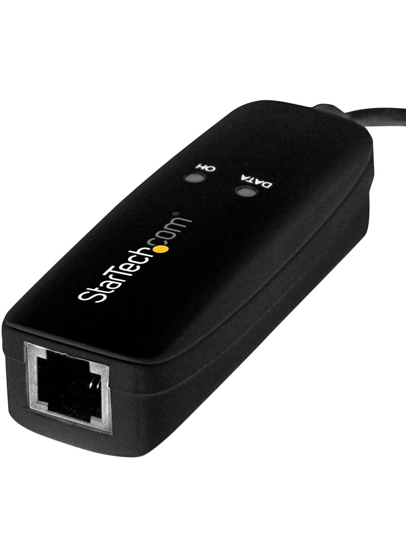 Startech.com StarTech.com USB 2.0 Fax Modem - 56K External Hardware Dial Up V.92 Modem/ Dongle/Adapter - Computer/Laptop Fax Modem - USB to Telephone Jack - USB Data Modem - Network Fax/CMR/POS, TAA (USB56KEMH2)  - Image 4