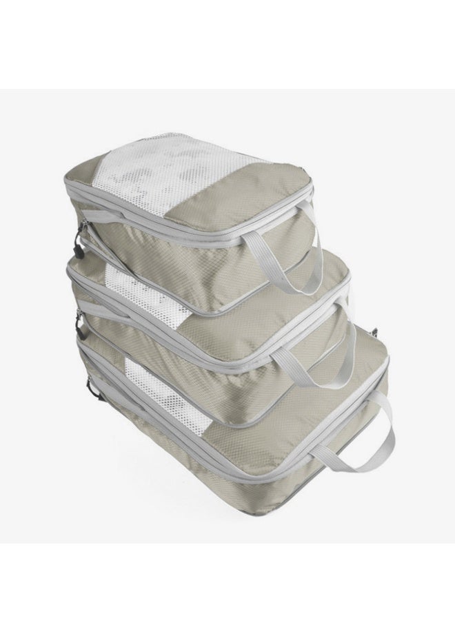 HOMESTAR 3 Pcs Compression Packing Cubes Bags , Compressible Space-Saving Packing Cubes for Travel - Compression Bags, Luggage Organizer, Home Travel Essentials - Image 2