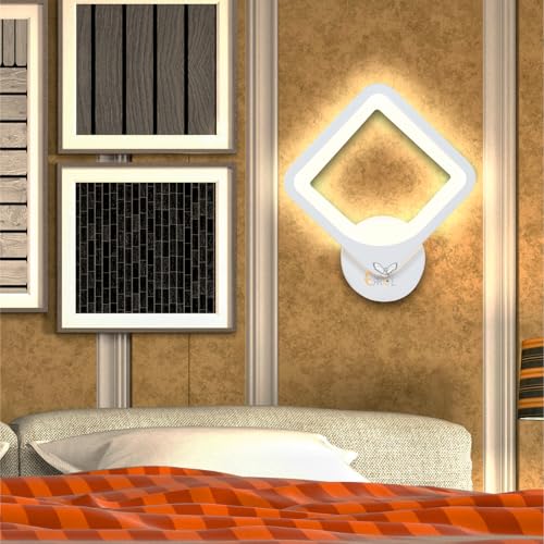 Errol White Body Wall Lights, Stylish Wall lamp | Wall Light | Wall lamp for Living Room | Fancy Lights for Wall, Bedroom, Home Decoration, Color-Warm White(Square) - Image 5