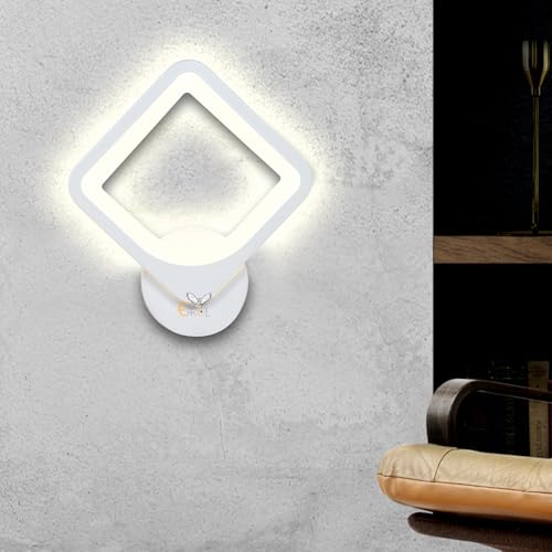 Errol White Body Wall Lights, Stylish Wall lamp | Wall Light | Wall lamp for Living Room | Fancy Lights for Wall, Bedroom, Home Decoration, Color-Warm White(Square) - Image 4
