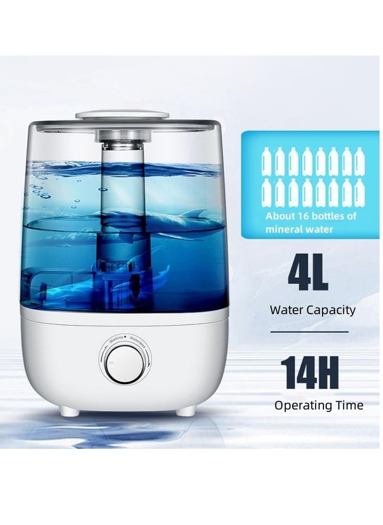 Mi VAZA - Cool Mist Humidifier, Adjustable Fog Automatic Shutdown Essential Oil Diffuser, Portable Ultrasonic Humidifier Mist Vaporizer, Quiet Large Capacity Air Atomizer For Home Office, (White 3) - Image 1