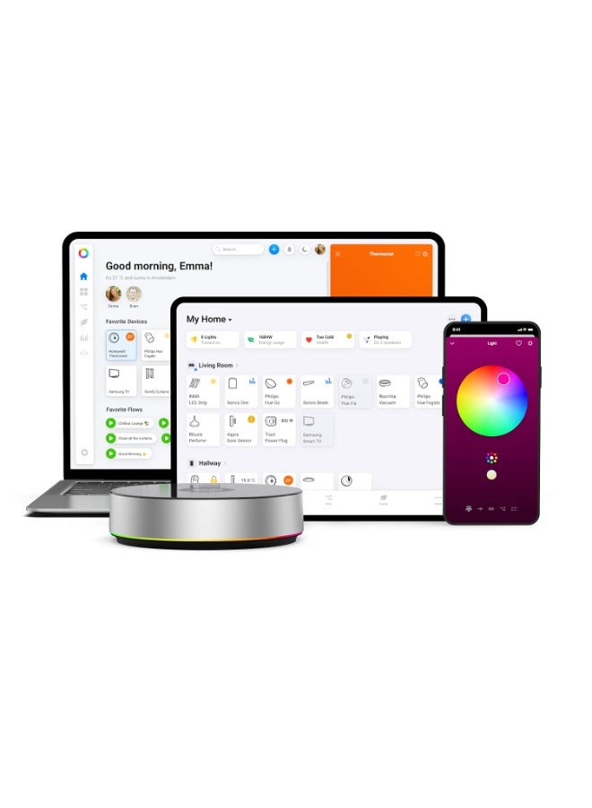 Homey Bridge Smart Home Hub with Z-Wave Plus, Zigbee, Wi-Fi, BLE & Infrared - Image 2
