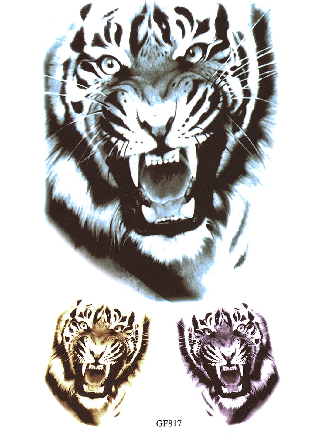 BP Tattoo - Realistic Tiger Tattoo Unisex Tiger Tattoo - Image 1