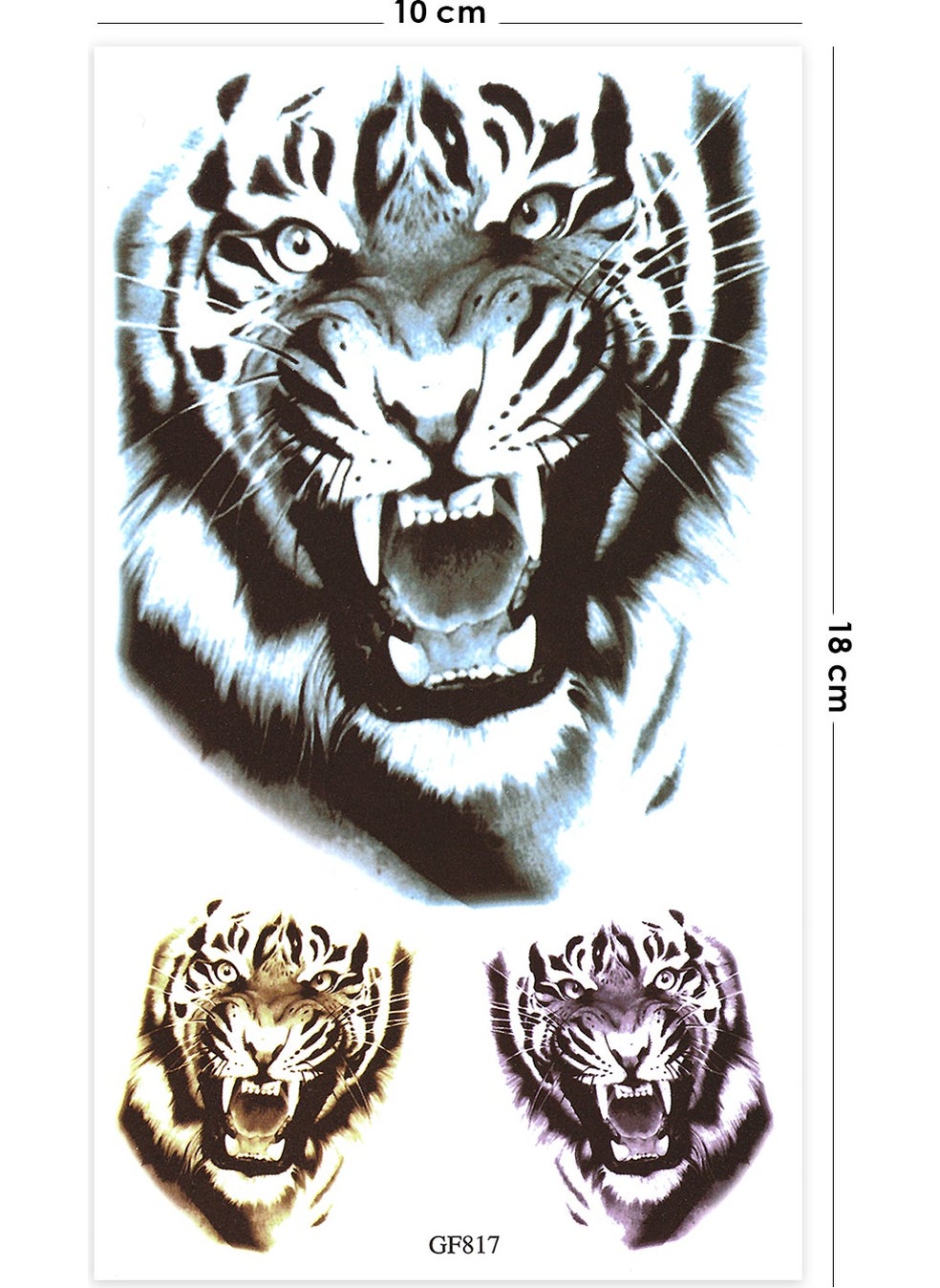 BP Tattoo - Realistic Tiger Tattoo Unisex Tiger Tattoo - Image 1