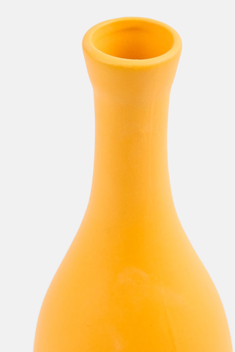 Muy Mucho Ceramic Flower Vase, Orange - Image 3
