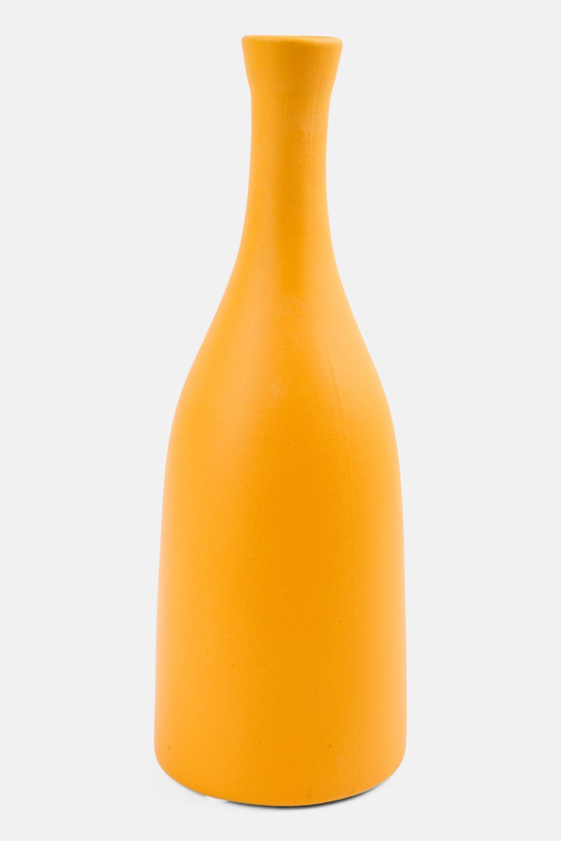 Muy Mucho Ceramic Flower Vase, Orange - Image 1