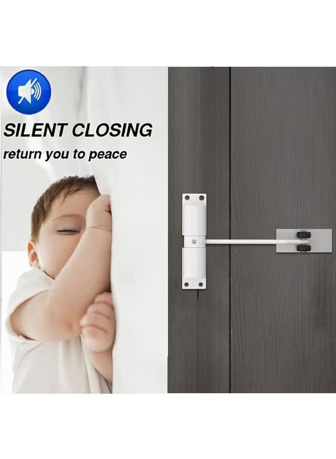 Door Closer Automatic Safety Spring Door Closer Anti-Theft Easy to Install to Convert Hinged Doors to Self Closing，Having a Pulley Won't Scratch the Door | Portable Door Lock  - Image 5