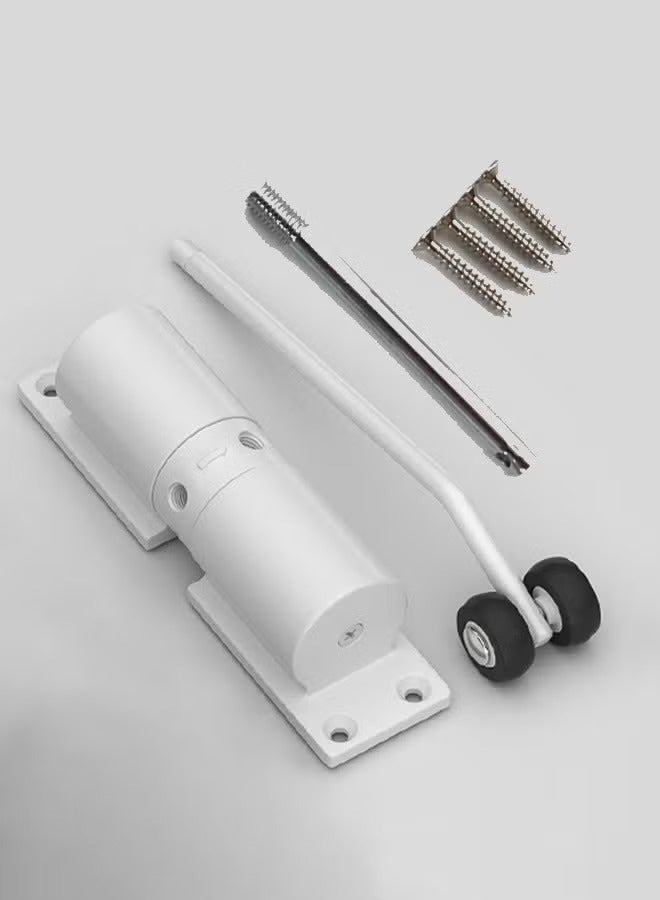 Door Closer Automatic Safety Spring Door Closer Anti-Theft Easy to Install to Convert Hinged Doors to Self Closing，Having a Pulley Won't Scratch the Door | Portable Door Lock  - Image 2