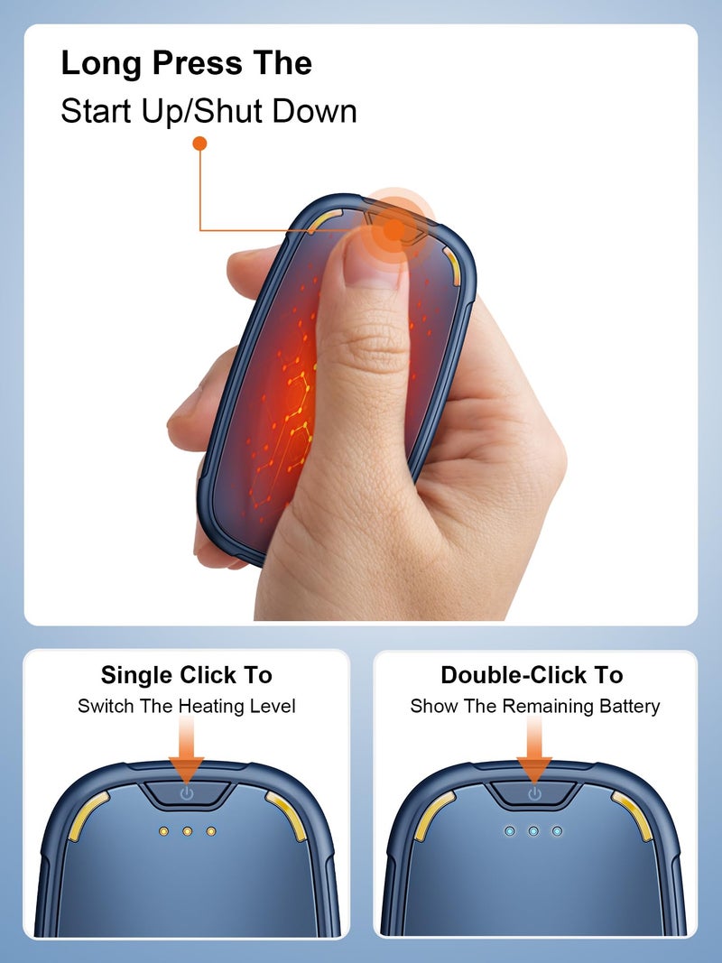 Aililan Hand Warmers Rechargeable 2 Pack  Rechargeable Hand Warmer  Pocket Portable Electric Hand Warmer  Reusable Handwarmers  A Winter Christmas Hand-Warming Gift For Work  Camping  Golf  And Hunting - Image 5