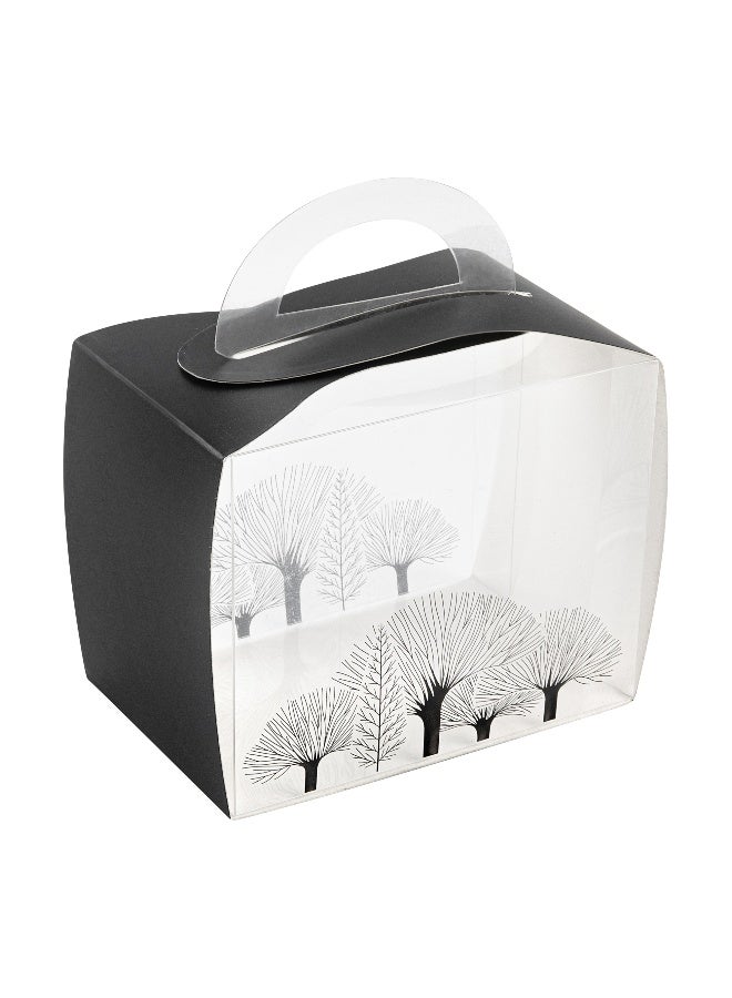 Restaurantware 5 Inch x 3.25 Inch Individual Cupcake Boxes, 100 Disposable Cupcake Display Boxes - With Handle, Tree Accent, Clear Plastic Single Cupcake Containers, For Weddings Or Birthdays  - Image 2
