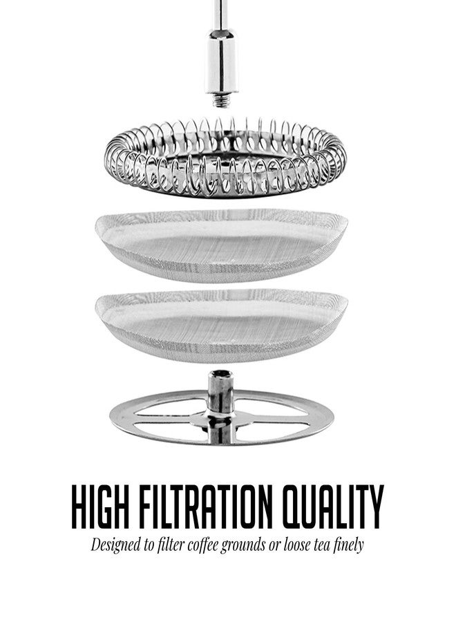 OVENTE 6 Pieces Mesh Replacement, Compatible with 27 Ounce Coffee French Press Brands, Universal Design of High-Grade Stainless-Steel Filter, ACPF7027S - Image 3
