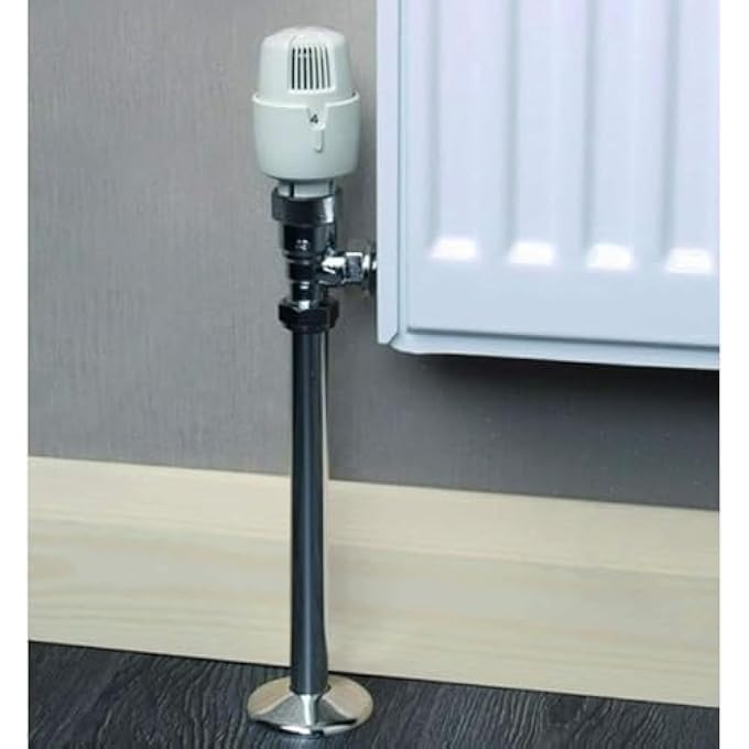 2 SET RADIATOR PIPE COVERS AND COLLARS, STAINLESS STEEL PIPE COVERS, METAL SLEEVE COVERS FOR HOME AND OFFICE HEATING SYSTEMS (20CM) - Image 2