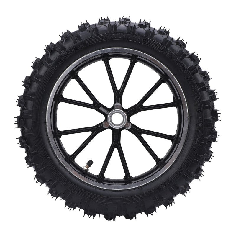 NHS 2.5-10 Wheel Hub Tire Wearproof Rubber Mini Bike Front Wheel Tire - Robust Metal Structure 10inch Tire with Tube and Hub for 49cc Mini Dirt Bikes - Image 1