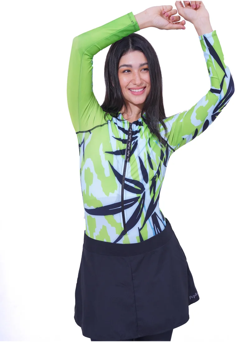 Pepla Greens Rashguard - Swimwear Top