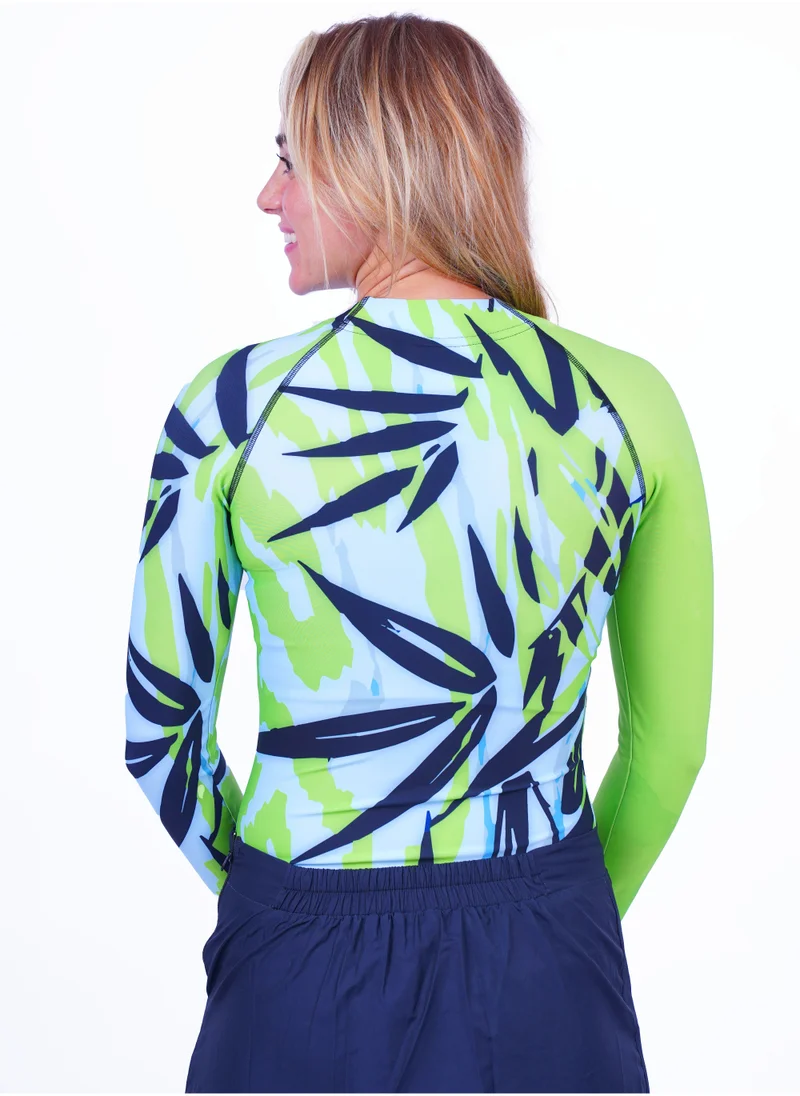 Pepla Greens Rashguard - Swimwear Top