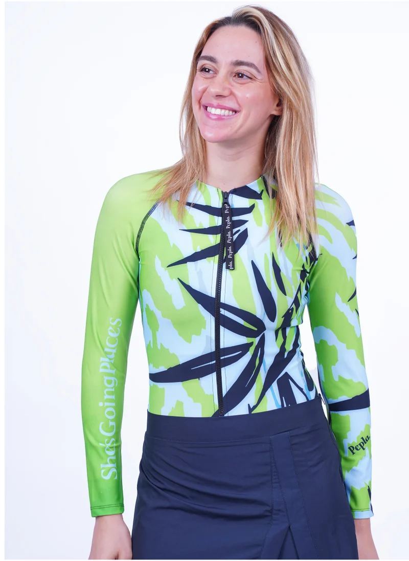 Pepla Greens Rashguard - Swimwear Top