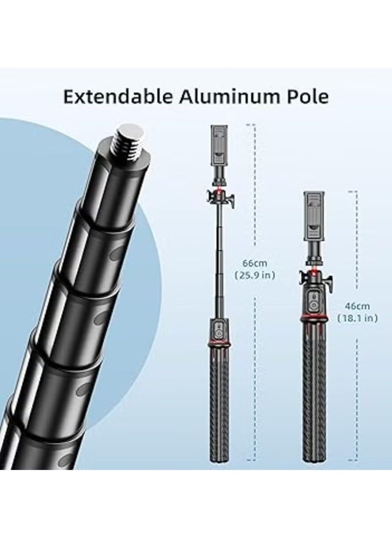 JAJEEK Flexible Camera Tripod – Extendable Cell Phone Tripod Stand with Wireless Remote, 360° Rotation, Adjustable Height, Sturdy Design – Perfect for Vlogging, Photography, and Video Recording  - Image 5