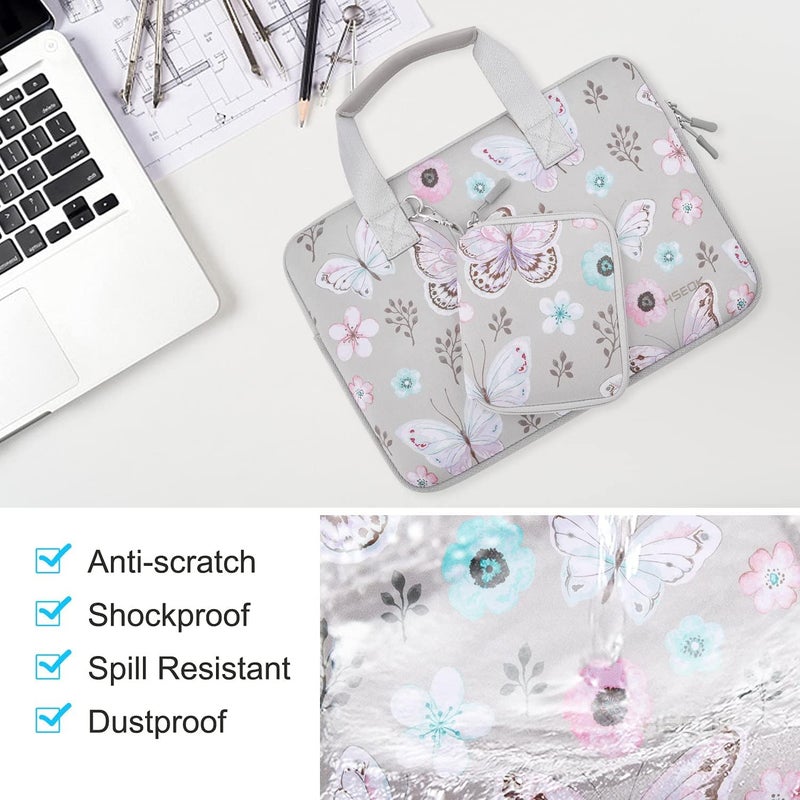 Hseok Laptop Sleeve 14 inch Case with Small Pouch, Neoprene Computer Bag Compatible with MacBook Pro 14" M4/M3/M2/M1 2025-2021, MacBook Air/Pro 13" and Most 14 inch Notebooksï¼ŒB01F01 - Image 5