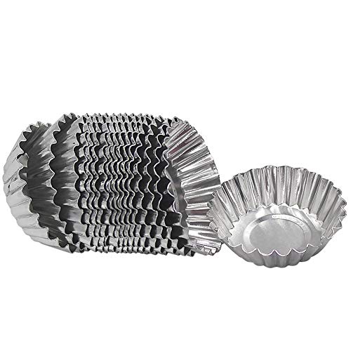 CHYIR 30 Pcs Egg Tart Cookie Molds Bakeware Cupcake Cake Baking Cups Mini Pie Pan Cake Cup Jelly Mould - Image 1