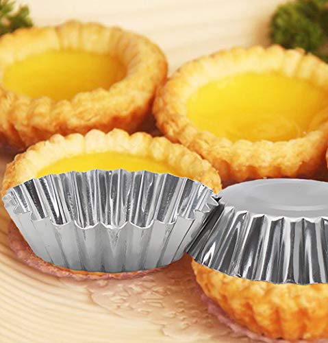 CHYIR 30 Pcs Egg Tart Cookie Molds Bakeware Cupcake Cake Baking Cups Mini Pie Pan Cake Cup Jelly Mould - Image 5