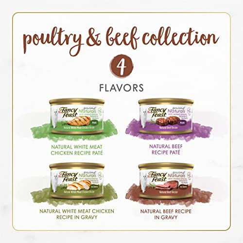 Fancy Feast Purina Fancy Feast Wet Cat Food Variety Pack Gourmet Naturals Poultry and Beef Collection - (Pack of 30) 3 oz. Cans - Image 2