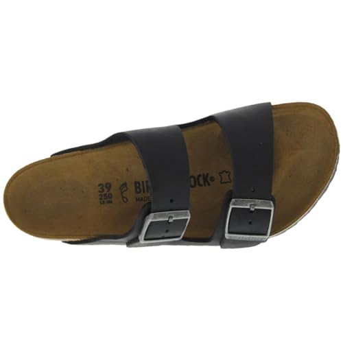 Birkenstock Unisex Arizona Sandal,Black Oiled Leather,37 N EU - Image 2