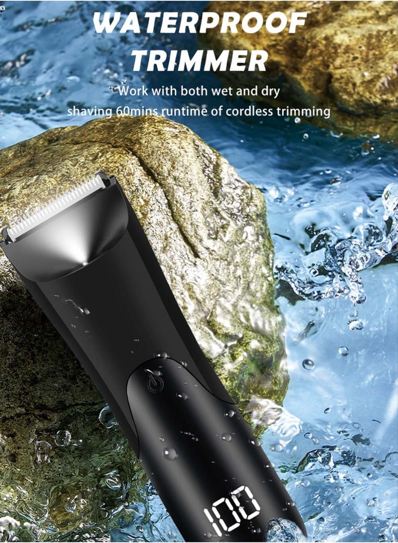 WAIKIL Body Trimmer for Men, Men Grooming for Body,Electric Trimmer,Body Shaver Groomer Safe Shaver Rechargeable Waterproof Wet/Dry - Image 4