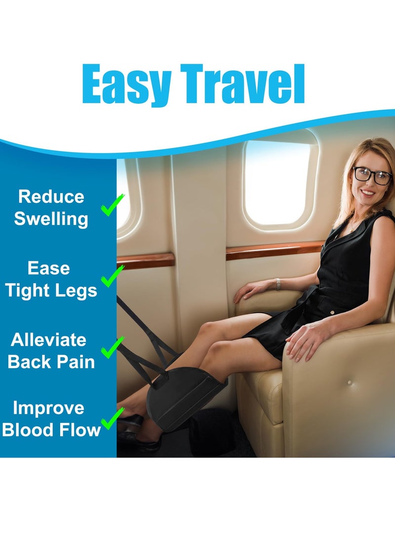 Airplane Foot Hammock, Upgraded Travel Essentials Airplane Hammock Foot Rest for Airplane Travel, Portable Foot Hammock Travel Accessorie,Desk Foot Hammock for You Life 1PCS - Image 5