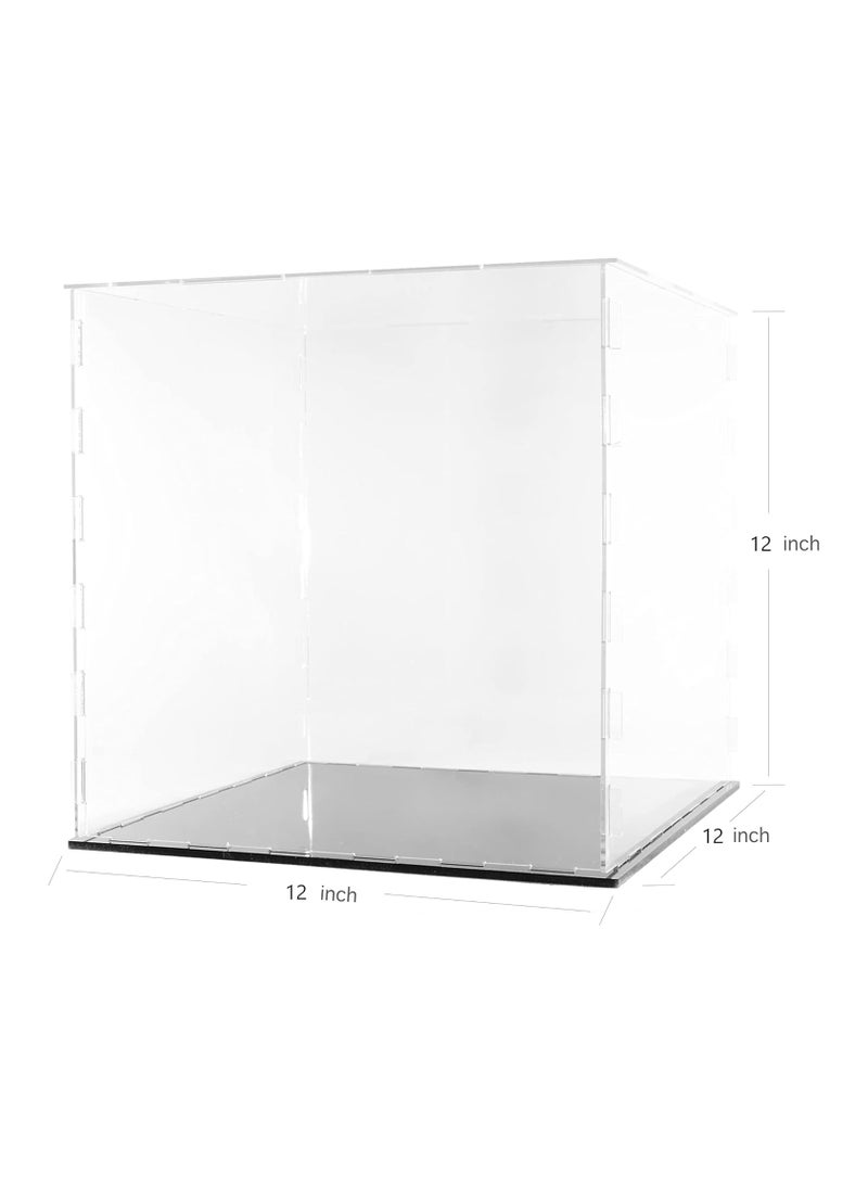 TPGP Clear Acrylic Display Case - Assemble Countertop Box for Display - Clear Display Box, Dustproof Protection Showcase for Toy Collectibles (12 x 12 x 12 inches) - Image 4