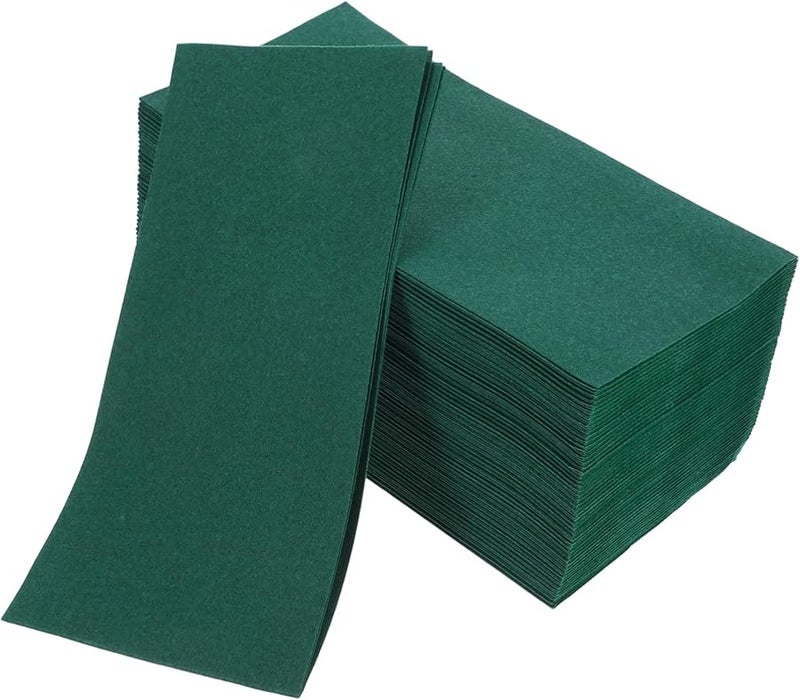 مناديل خضراء قابلة للتخلص 50 قطعة مناشف ناعمة ماصة لحفلات الزفاف والحفلات والفعاليات - Image 1