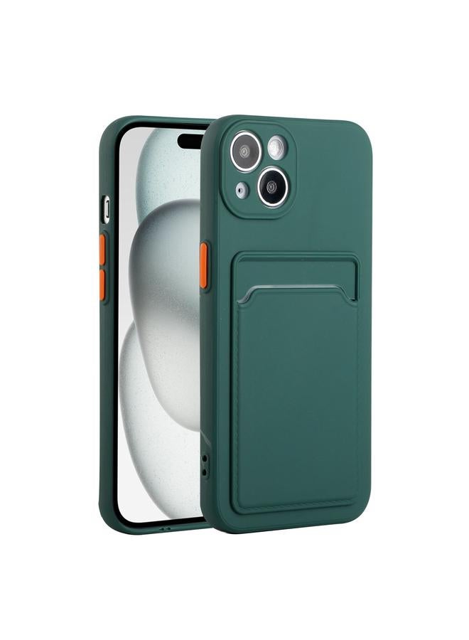 اس-توب جراب لهاتف iPhone 15 Plus بتصميم فتحة للبطاقات، جراب هاتف TPU مقاوم للصدمات - Image 1