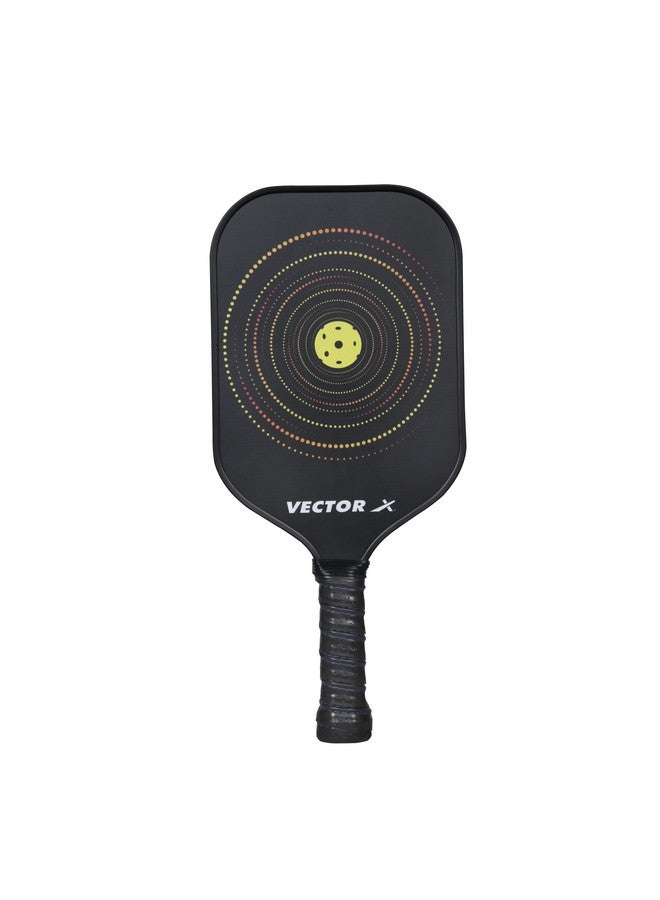 Vector X Pickle Bat, Lightweight Carbon Fiber Material, Face Honeycomb Composite Core Paddle Low Edge Guard, Durable, Lightweight Pickleball Racket Black Color (Pack of 1) - Image 1