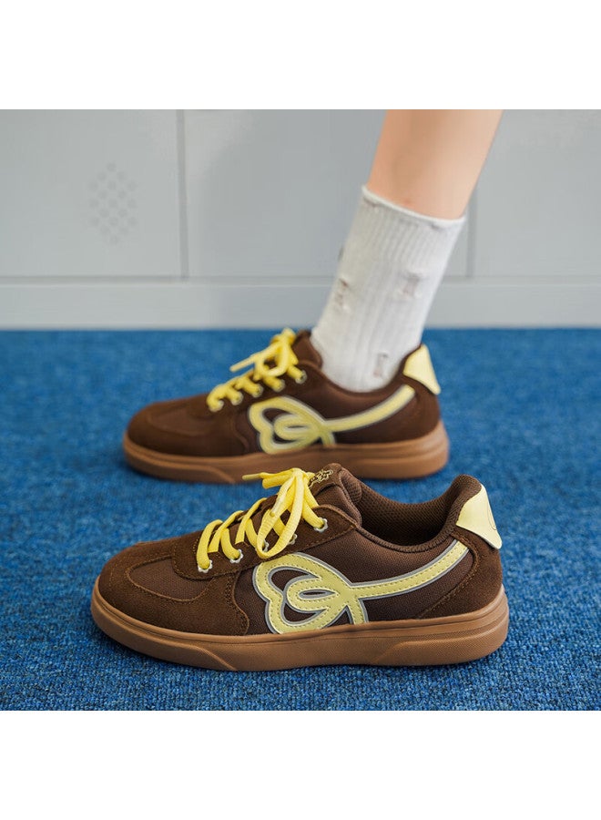Aigle Women's Sneakers  New Casual Training Shoes Floral Trendy Versatile Mocca Brown Size 36 - Image 3