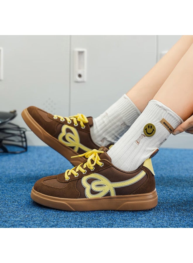 Aigle Women's Sneakers  New Casual Training Shoes Floral Trendy Versatile Mocca Brown Size 36 - Image 5