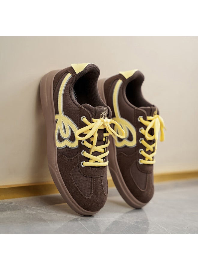 Aigle Women's Sneakers  New Casual Training Shoes Floral Trendy Versatile Mocca Brown Size 36 - Image 2