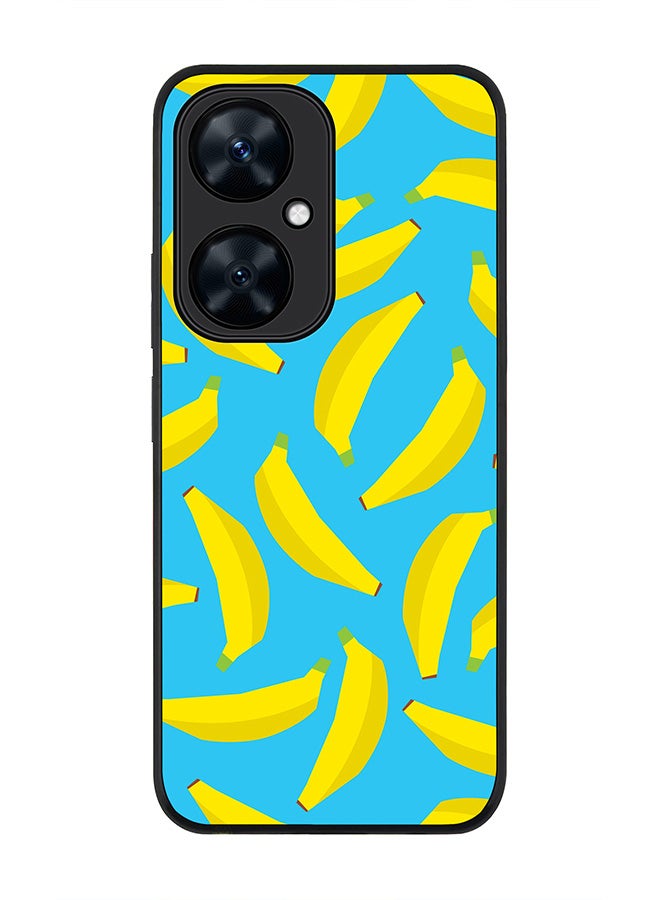 Stylizedd Rugged Black Edge case for Huawei nova 11i , Slim fit Soft Case Flexible Rubber Edges Anti Drop TPU Gel Thin Cover - Scattered Bananas - Image 1