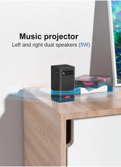 Crony C900 upright Projector with BT speaker Smart DLP Projector Bluetooth 5.0 1080P Supported Wireless Mirroring Built-in Battery  - Image 3