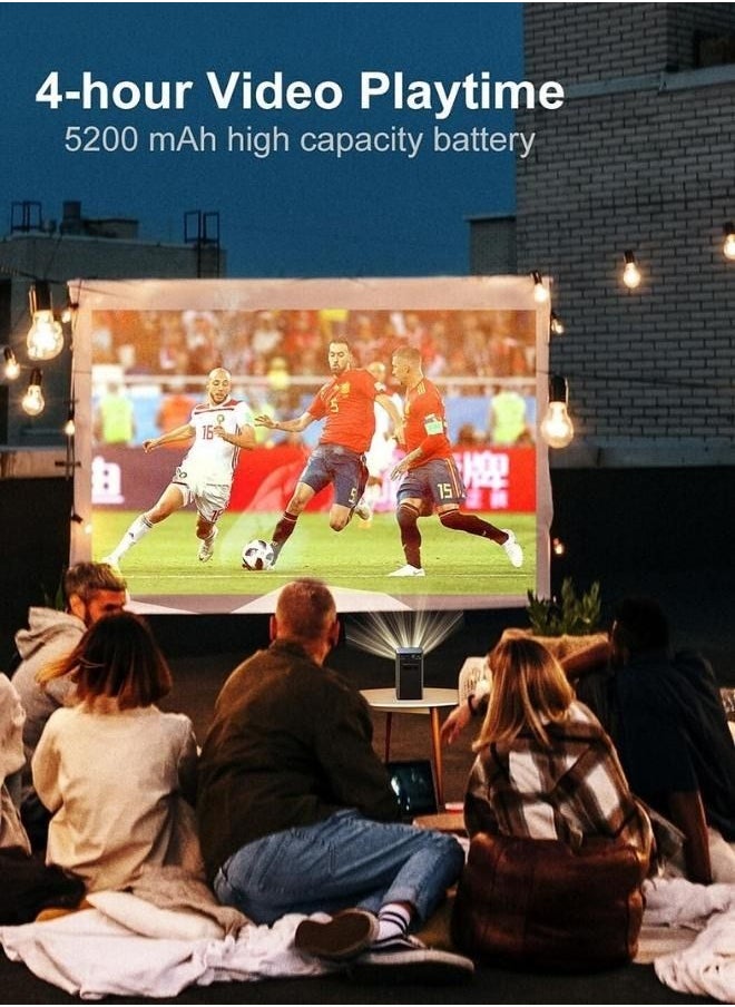 Crony - C900 upright Projector with BT speaker Smart DLP Projector Bluetooth 5.0 1080P Supported Wireless Mirroring Built-in Battery - Image 1