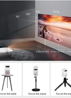 Crony C900 upright Projector with BT speaker Smart DLP Projector Bluetooth 5.0 1080P Supported Wireless Mirroring Built-in Battery  - Image 4