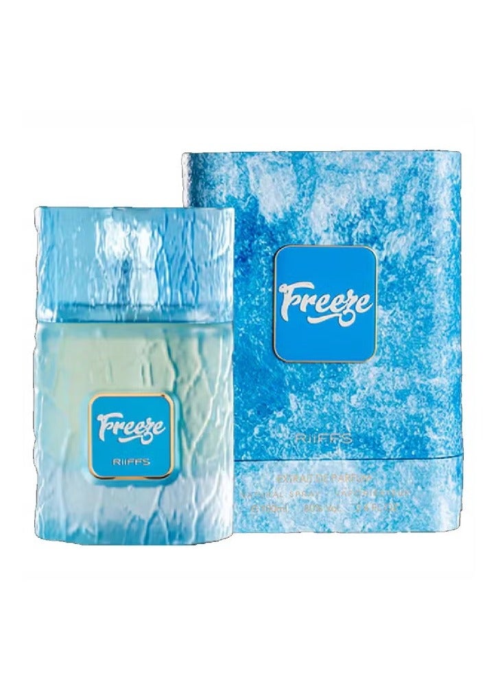Riiffs Freeze Extrait De Parfum 100ml | Unisex Long Lasting Perfume | Fresh Citrus, Mint & Amber Fragrance | for Men & Women | Eau de Parfum Spray - Image 1