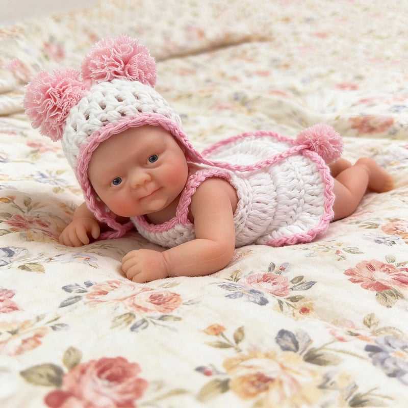 Mire & Mire Mire Mire Reborn Baby Dolls 45 Micro Preemie Full Body Silicone 13cm Baby Girl Doll Lifelike Mini Reborn Doll - Image 3