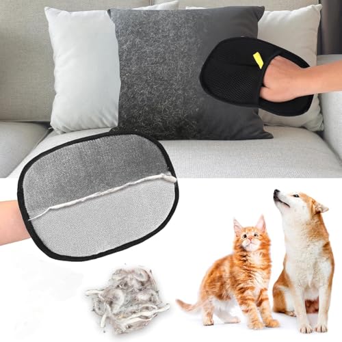 Inralimot Pet Hair Removal Tool, Electrostatic Pet Hair Remover,Static Removal Gloves for Pet Hair, Dog and Cat Hair Remover Electrostatic Gloves Set for Couch, Clothes, Car, Carpet, Bed, Furniture - Image 1