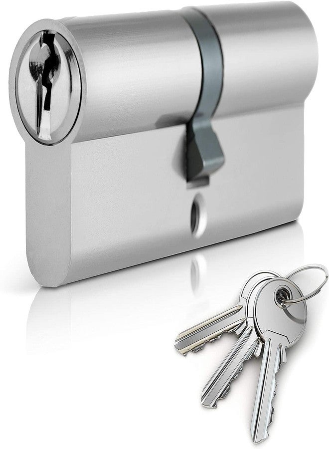 Crust Premium Brass Made Mortise Cylinder Lock 70 mm with 3 Keys (Both Side Key) - Image 1