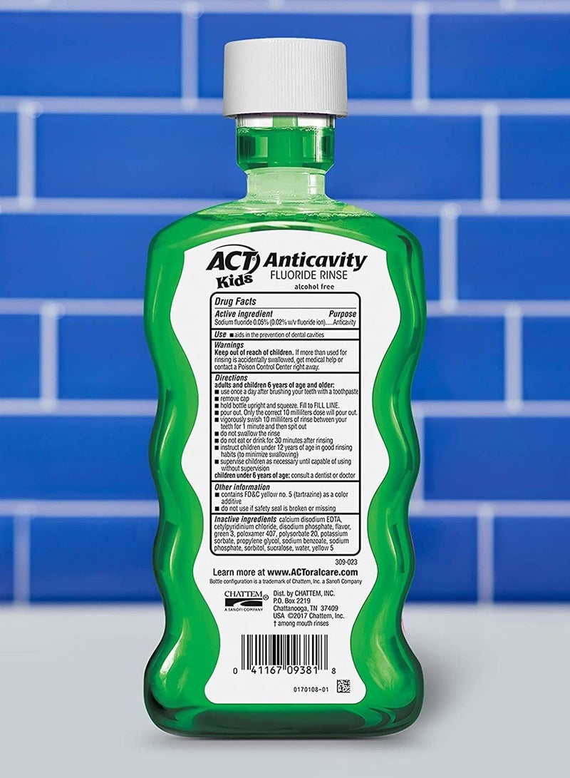 ACT mouthwash for kids anticavity Fluoride rinse wild watermelon original edition - Image 2