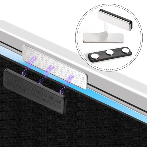 PEUTIER 12 Pairs Magnetic Curtain Closure, Blackout Blind Accessory for Window Blinds Curtain Closure with Adhesive Curtain Magnets Clips for Blackout Curtains - Image 5