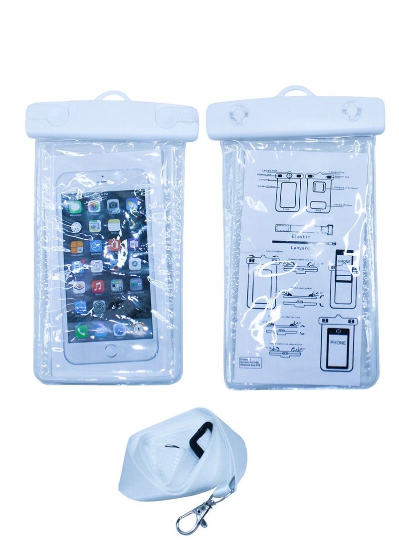 QUTOOB Waterproof Mobile Bag With Lanyard For Iphones, Samsung and Other Mobiles, Idealy Used At Beach, While Swimming, Enjoying Water Related Activities, Camping, Fashion Mobile Pouch For Swimming and Beach  - Image 5